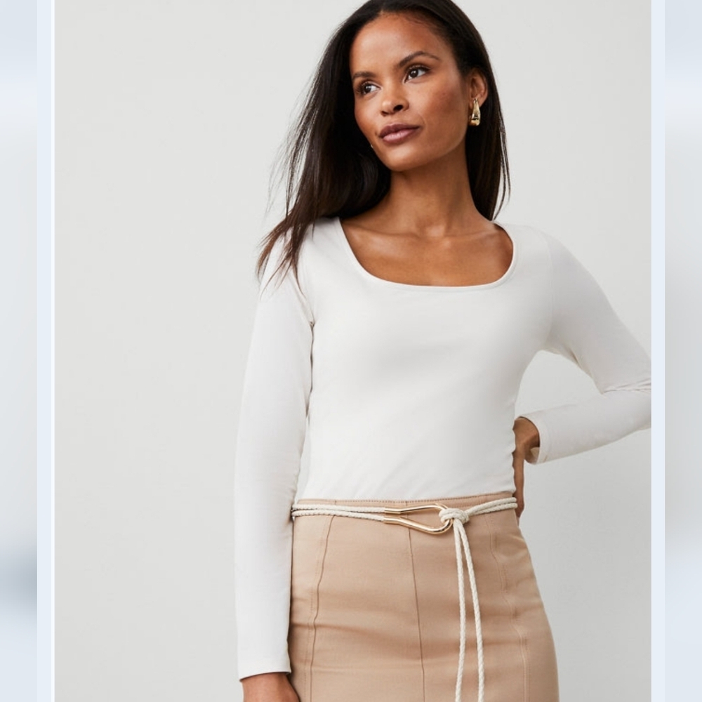 Ann Taylor Square Neck Top